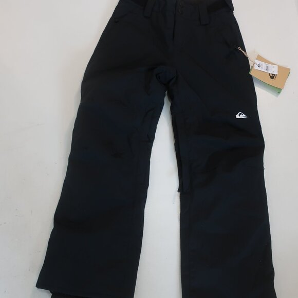 NWT Boys Quiksilver Black Insulated Ski Pants S/10 - Picture 1 of 7